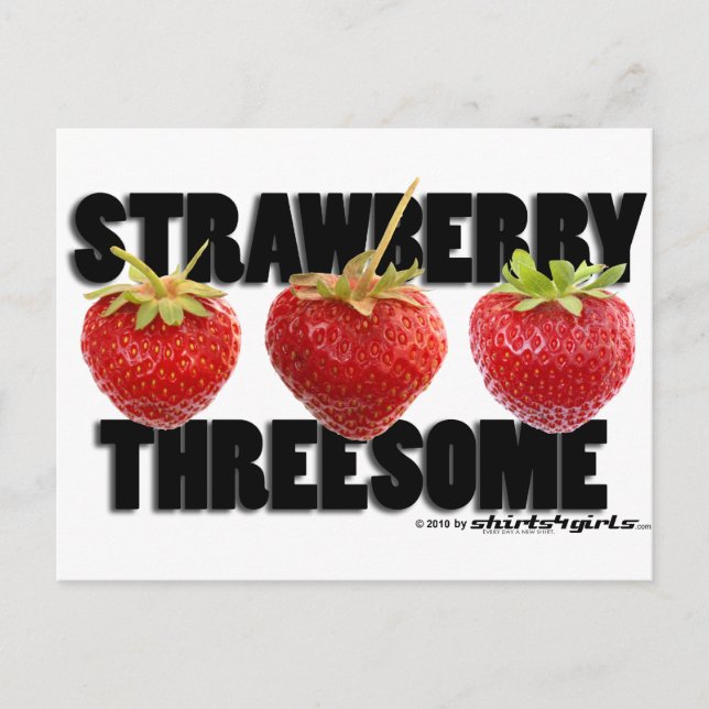 The Strawberry Threesome Postcard (Front)