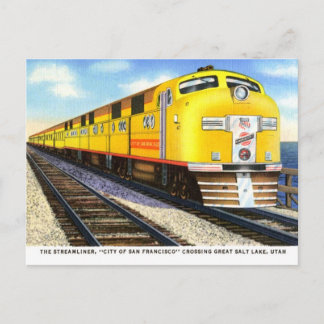 The Streamliner Vintage Postcard