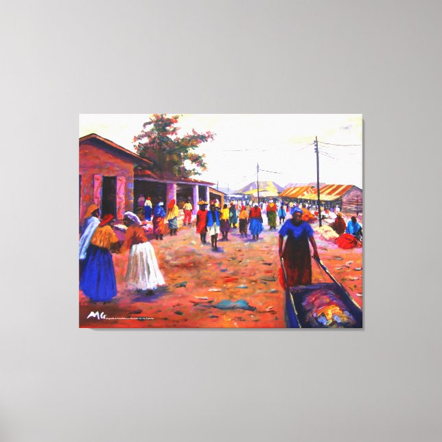THE STREET OF AFRICA BY MOJISOLA A GBADAMOSI OKUBU CANVAS PRINT (Front)