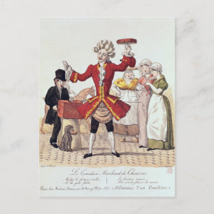 The Street Singer, engraved by Alois Senefelder Postcard