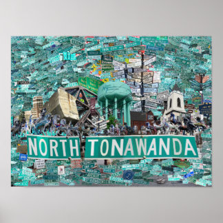 The Streets of North Tonawanda NY 16x12 Poster