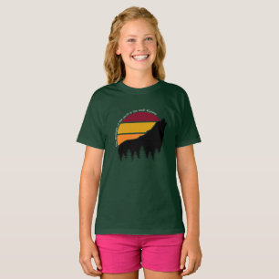 The Strength of the Pack is the Wolf Retro Sunset T-Shirt