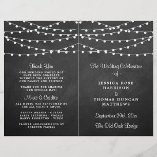 The String Lights On Chalkboard Wedding Collection