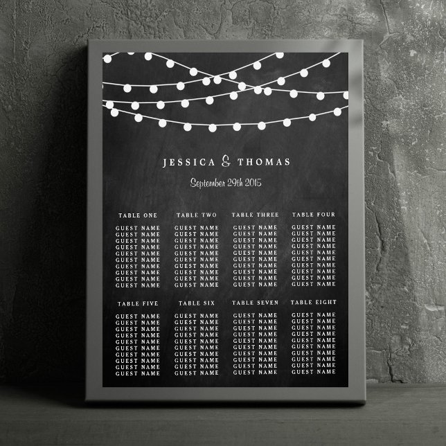 The String Lights On Chalkboard Wedding Collection Poster (Creator Uploaded)