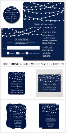 The String Lights Wedding Collection - Navy