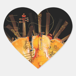 THE STRINGS OF SUNSHINE HEART STICKER