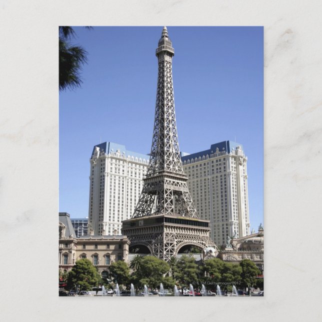 The Strip, Paris Las Vegas, Luxury Hotel Postcard (Front)