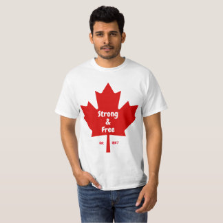 The "Strong and Free" Maple Leaf Tee