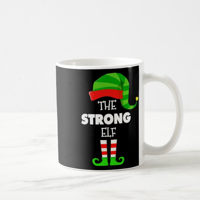 The Strong Elf Group Matching Family Christmas Pjs Coffee Mug (Right)