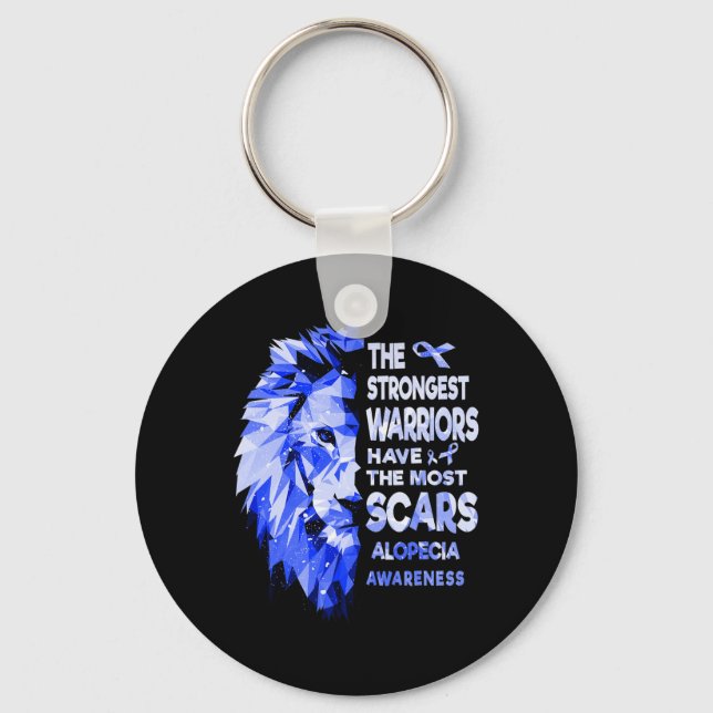 The Strongest Alopecia Warriors Have The Most Scar Keychain (Front)