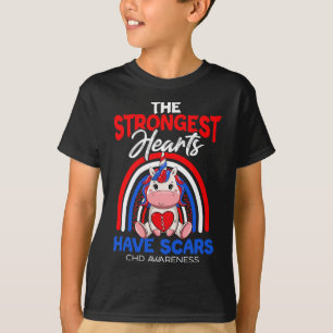 The Strongest Hearts Have Scars Chd Awareness Cute T-Shirt