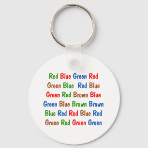 The Stroop Test Colours Keychain