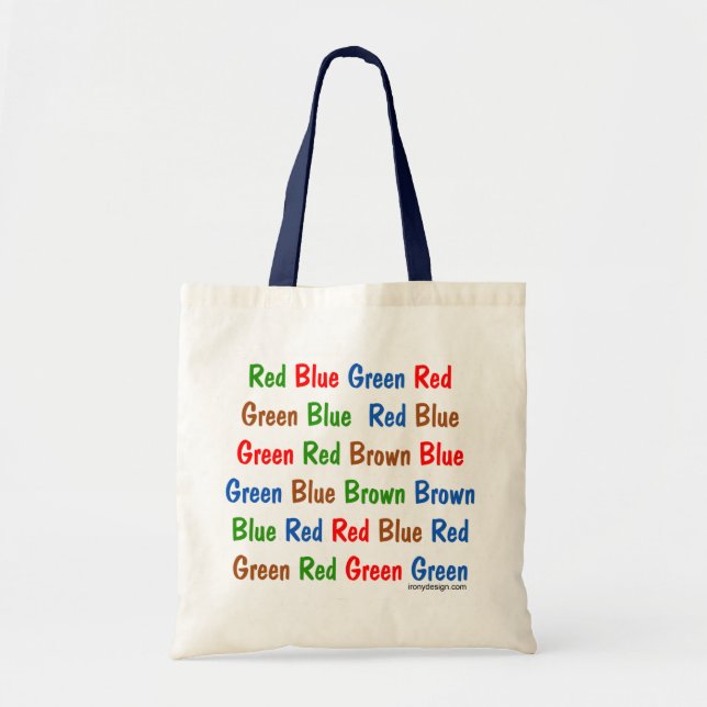The Stroop Test Colours Tote Bag (Front)