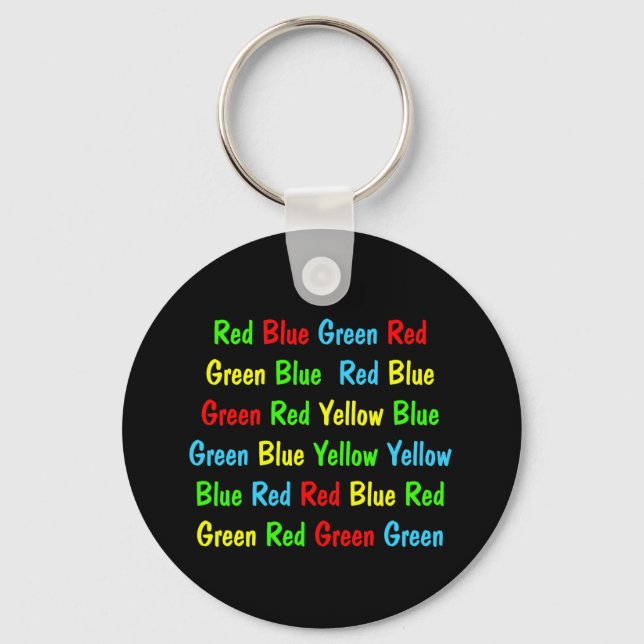 The Stroop Test Keychain (Front)