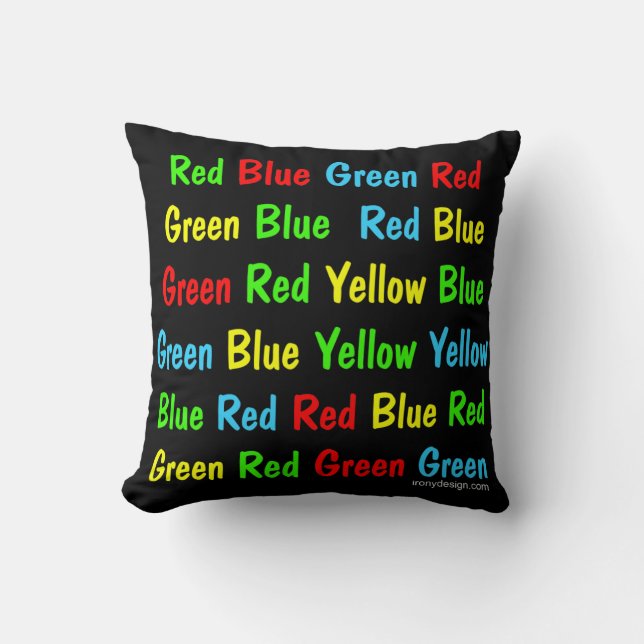 The Stroop Test Poster Throw Pillow (Front)