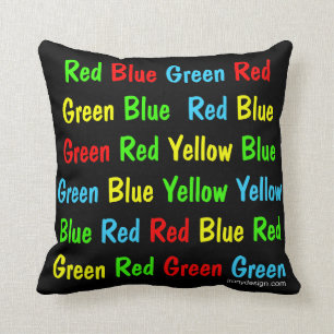 The Stroop Test Poster Throw Pillow