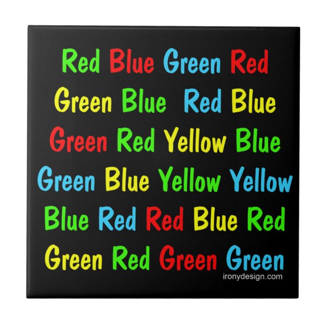 The Stroop Test Poster Tile (Front)