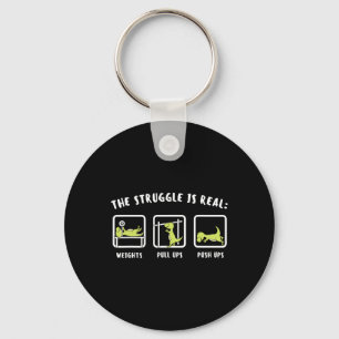 The Struggle Is Real Dinosaur Fitness T-rex Gym Lo Keychain