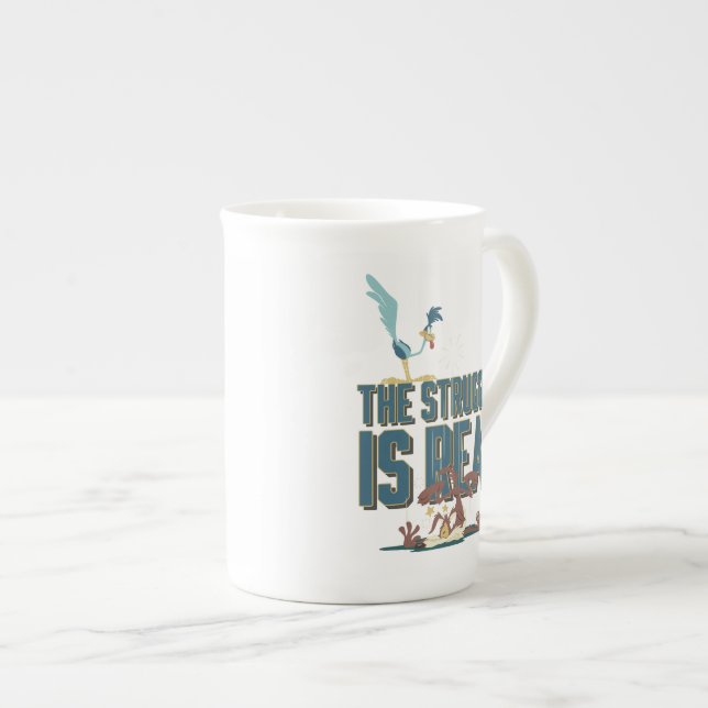 The Struggle Is Real ROAD RUNNER™ & Wile E. Coyote Bone China Mug (Front Right)