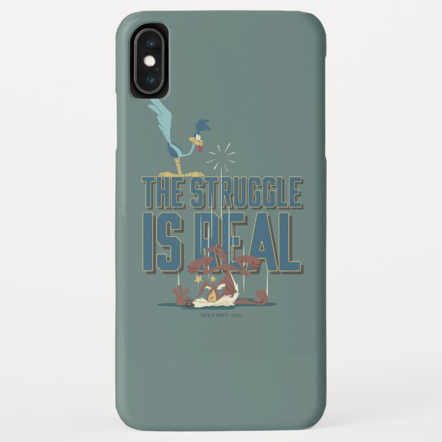 The Struggle Is Real ROAD RUNNER™ & Wile E. Coyote Case-Mate iPhone Case (Back)