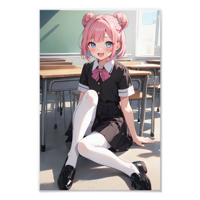 The student dressed in black photo print (Front)