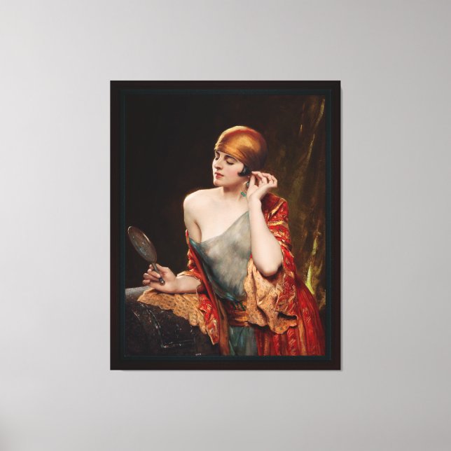 The Studio Mirror  by Albert Henry Collings Canvas Print (Front)