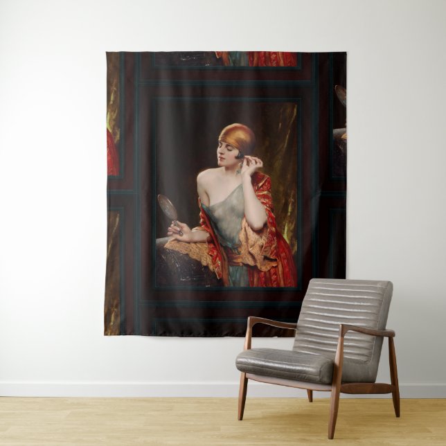 The Studio Mirror  by Albert Henry Collings Tapestry (In Situ)