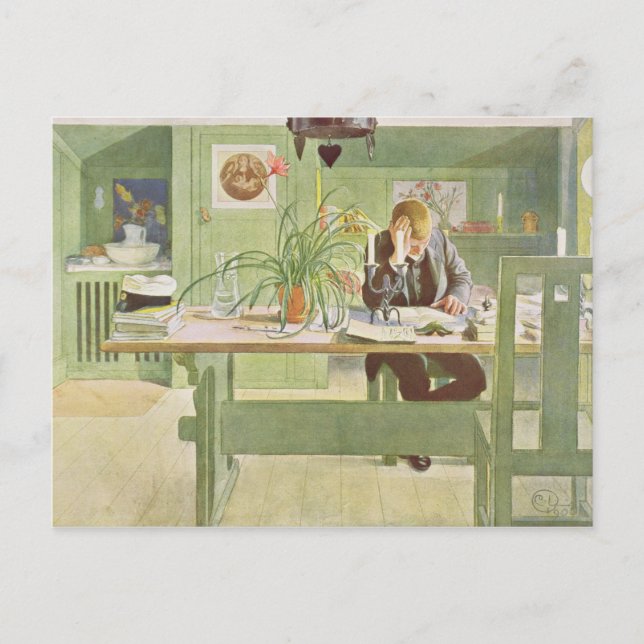 The Study Room, pub. in 'Lasst Licht Hinin'(`Let i Postcard (Front)