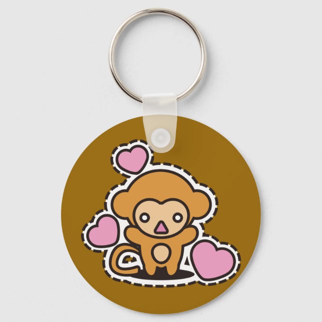 The stuffed toy of the monkey keychain (Front)