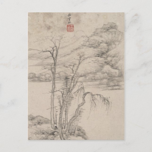 The Style of Various Old Masters | B&W Landscape Postcard (Front)