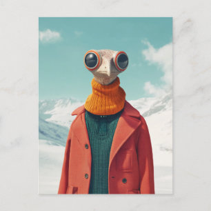 The Stylish Avian Adventurer Postcard