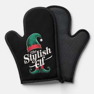 The Stylish Elf Group Matching Family Christmas  Oven Mitt