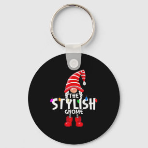 The Stylish Gnome Christmas Matching Pajama Keychain