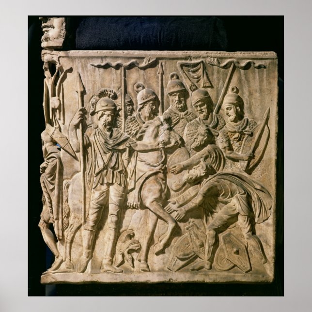 The submission of a barbarian to a Roman troop Poster (Front)