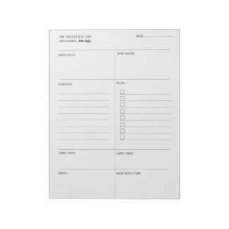 The Successful Day - Daily Planner Notepad