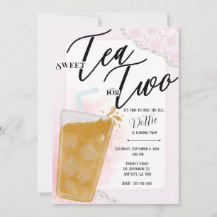 Thé Sucré Pour Deux Invitation Anniversaire