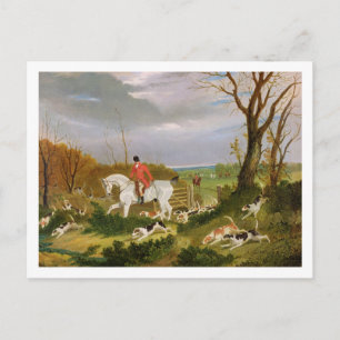The Suffolk Hunt - Going to Cover near Herringswel Postcard