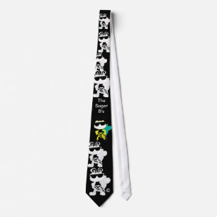 The Sugar B's Black, B & W logo with 1 colour logo Tie