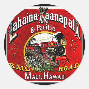 The Sugar Cane Train with Baldwin  Locomotives Classic Round Sticker