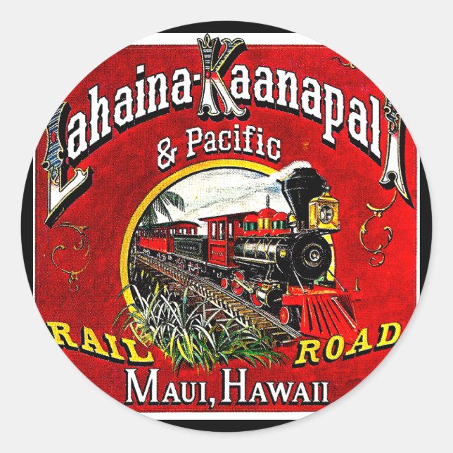 The Sugar Cane Train with Baldwin  Locomotives Classic Round Sticker (Front)