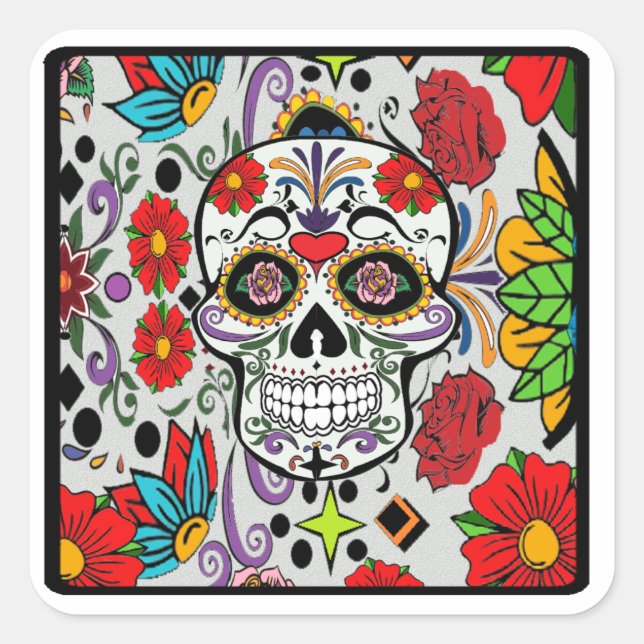 The sugar story square sticker (Front)