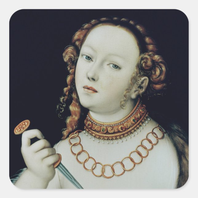 The Suicide of Lucretia, 1538 Square Sticker (Front)