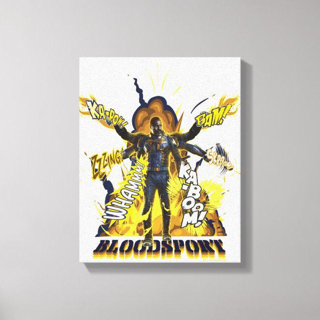 The Suicide Squad | Bloodsport Action Graphic Canvas Print (Front)