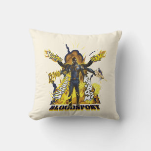 The Suicide Squad Bloodsport Action Graphic Throw Pillow