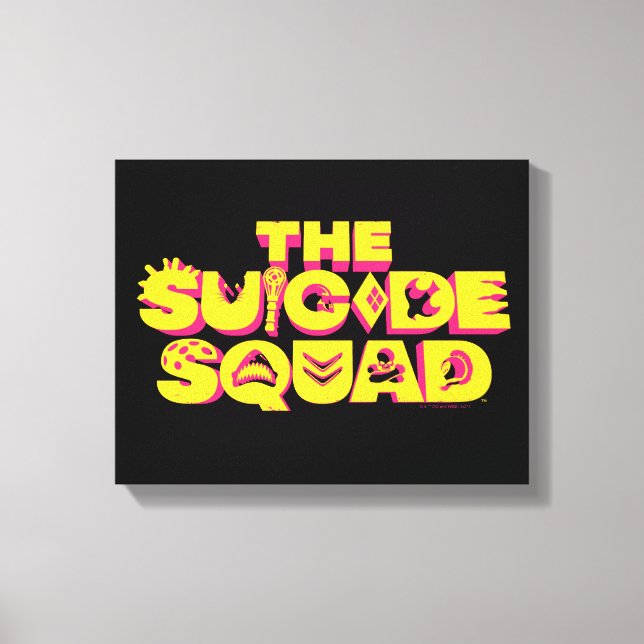 The Suicide Squad | Character Icon Logo Canvas Print (Front)