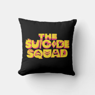 The Suicide Squad   Character Icon Logo Throw Pillow