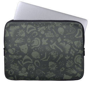 The Suicide Squad   Character Icon Pattern Laptop Sleeve