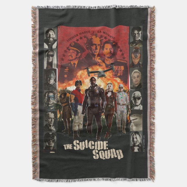 The Suicide Squad | Exlposive Character Roster Throw Blanket (Front Vertical)