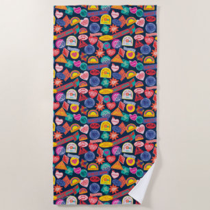 The Suicide Squad   Harley Quinn Badge Pattern Beach Towel