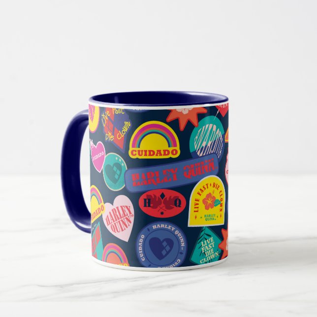 The Suicide Squad | Harley Quinn Badge Pattern Mug (Front Left)